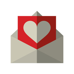 envelope with valentine heart vector illustration eps 10