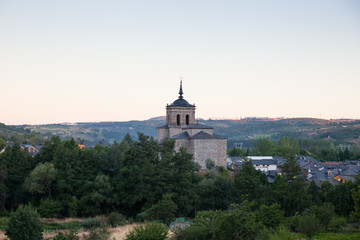 Fototapeta na wymiar Viewe of the Church of San Nicola da Bari, Molinaseca