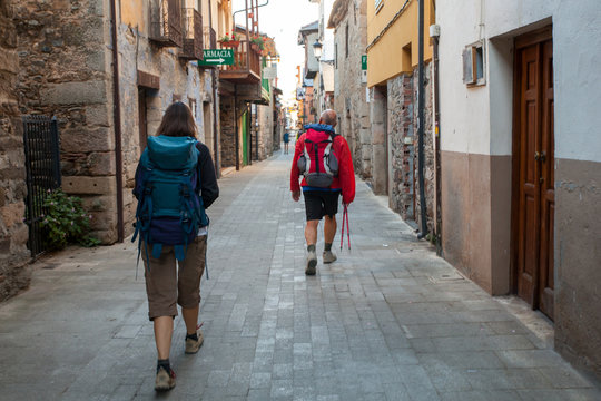 Pilgrimns along the way of St. James