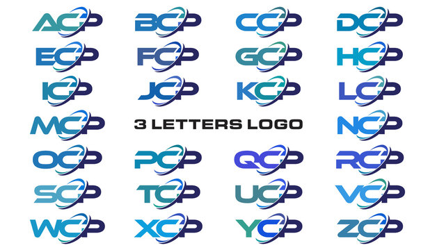 3 letters modern generic swoosh logo ACP, BCP, CCP, DCP, ECP, FCP, GCP, HCP, ICP, JCP, KCP, LCP, MCP, NCP, OCP, PCP, QCP, RCP, SCP, TCP, UCP, VCP, WCP, XCP, YCP, ZCP