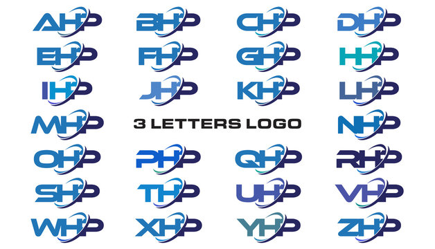 3 letters modern generic swoosh logo AHP, BHP, CHP, DHP, EHP, FHP, GHP, HHP, IHP, JHP, KHP, LHP, MHP, NHP, OHP, PHP, QHP, RHP, SHP, THP, UHP, VHP, WHP, XHP, YHP, ZHP