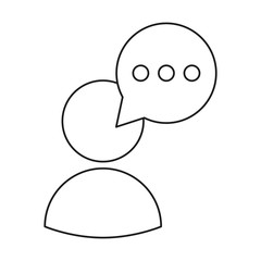 Obraz premium avatar speech bubble message media outline vector illustration eps 10
