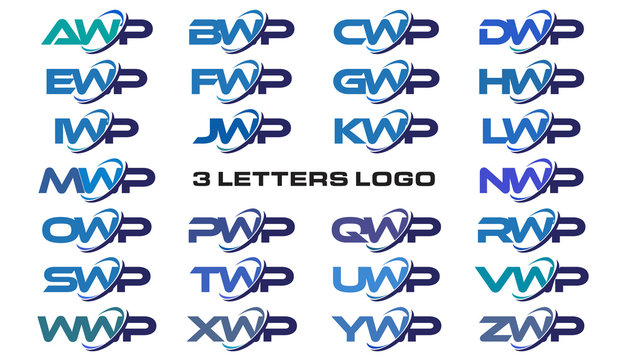 3 letters modern generic swoosh logo AWP, BWP, CWP, DWP, EWP, FWP, GWP, HWP, IWP, JWP, KWP, LWP, MWP, NWP, OWP, PWP, QWP, RWP, SWP, TWP, UWP, VWP, WWP, XWP, YWP, ZWP