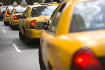 Crédence de cuisine en plexiglas TAXI de new york Les taxis de New York