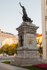 Fototapeta na wymiar View of the Pedro Velarde monument, Santander