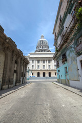 A view of the Capitolio in Havana, Cuba