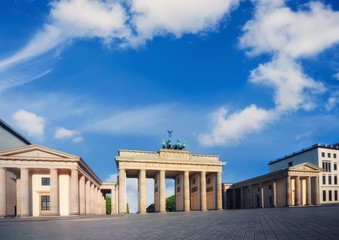 Fototapeta premium Panorama of Brandenburg Gate in Berlin