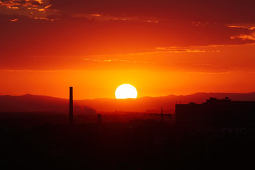 Naklejka premium Sunset in Plovdiv