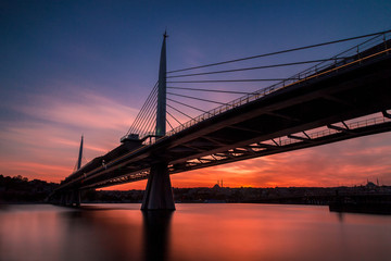 Fototapeta na wymiar Sunset in Halic bridge