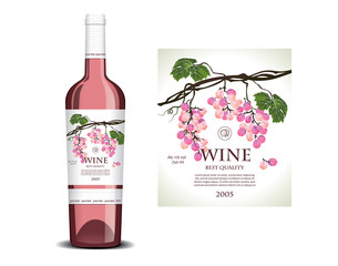 Conceptual label for rose wine