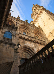 View of the belltower of the Santiago cathedral