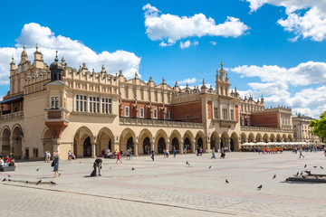 The main market square in Krakow - obrazy, fototapety, plakaty