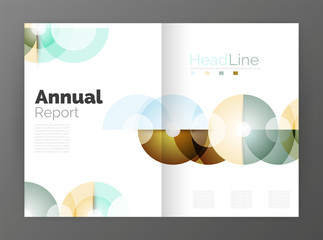 Circle annual report templates, business flyers