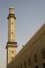 Fototapeta premium Dubai UAE minaret of Grand Mosque in Bur Dubai