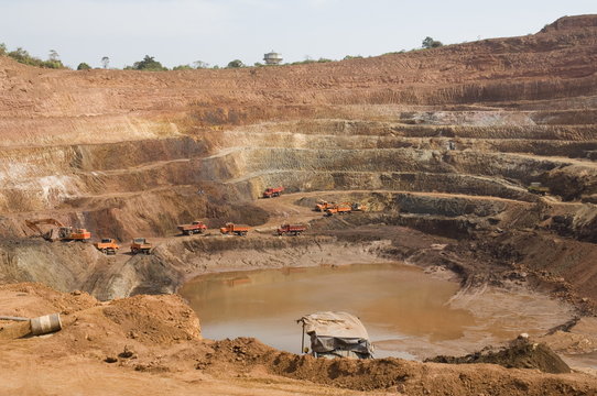 Open cast iron mine, Maharastra