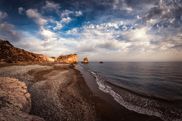 Petra tou Romiou (Rock of the Greek, Aphrodite's Rock). Paphos District, Cyprus