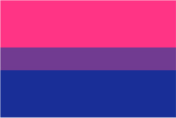 Bisexual pride flag - obrazy, fototapety, plakaty