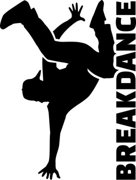 Breakdance Silhouette With Word