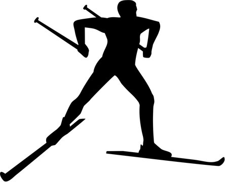 Cross country skier silhouette