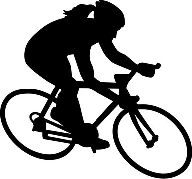 recommend clip art: Female Bike Bicycle Cyclist