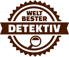 World's best detective button. german
