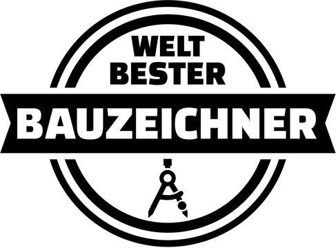 World's best draftsman. German button.