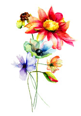 Stylized flowers