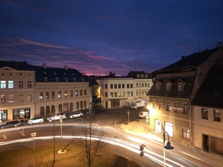 Fototapeta na wymiar Lutherstadt Eisleben - Am Plan - In der Nacht
