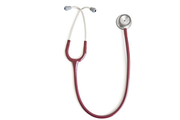 A stethoscope isolated over white background