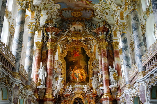 The Weiskirche (White Church), near Fussen, Bavaria, Germany