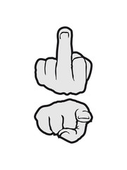 Logo gloves 2 hands stinkfinger middle finger show symbol fuck you off design cool insulting insult fick you wicked