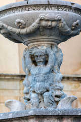 Fototapeta na wymiar 17th century fountain in Taormina, Italy