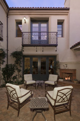 Entrance to a beautiful Mediterranean home exterior