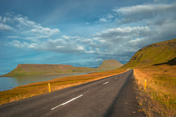 Icelandic colorful and wild landscape at summer