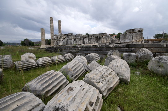 The Temple of Leto at the Lycian site of Letoon, Antalya Province, Anatolia, Turkey Minor