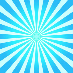 Blue abstract sunburst background. Vector illustration.