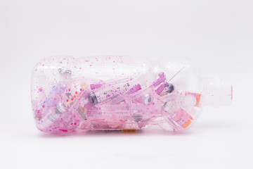 infectious wastes in red bag