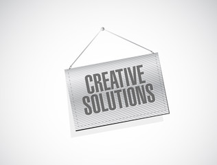 creative solutions hanging banner sign concept