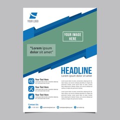 Brochure template design and flyer design template vector for corporate and business marketing. Modern pulication with geometri style. Layout in A4 size
