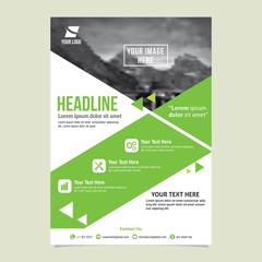 Fototapeta premium Flyer brochure template design, business flyer brochure layout in A4 size template. Great for marketing promotion product or service company