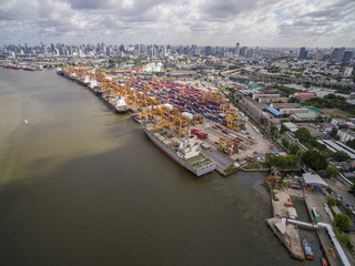 Fototapeta na wymiar Aerial View of Dockyard