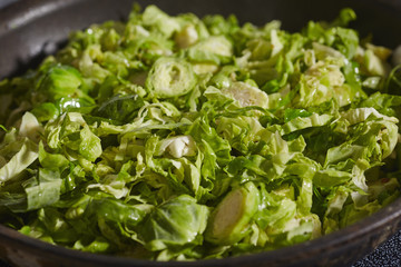 shredded Brussels sprouts