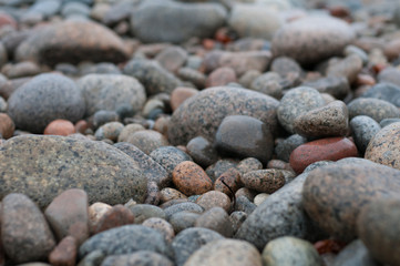 Stones on on Pebble Beach