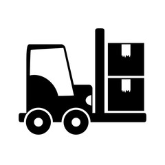 forklift delivery cargo icon vector illustration graphic design