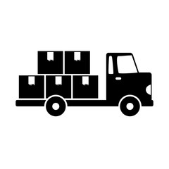 Truck shipping delivery icon vector illustration graphic design
