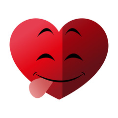Heart cartoon icon. Love passion and romantic theme. Isolated design. Vector illustration