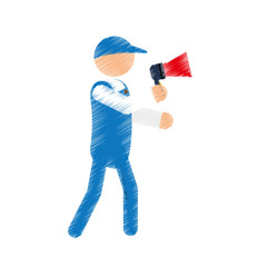 Courier delivery man icon vector illustration graphic design