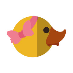 Toy duck cartoon icon. Childhood play cute and game theme. Isolated design. Vector illustration