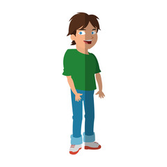 Boy cartoon icon. Kid childhood little people and person theme. Isolated design. Vector illustration