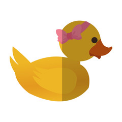 Toy duck cartoon icon. Childhood play cute and game theme. Isolated design. Vector illustration